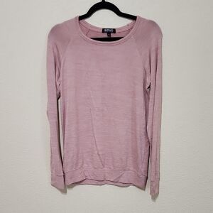 Buffalo David Bitton Pink Long Sleeve Crew Neck Sweatshirt